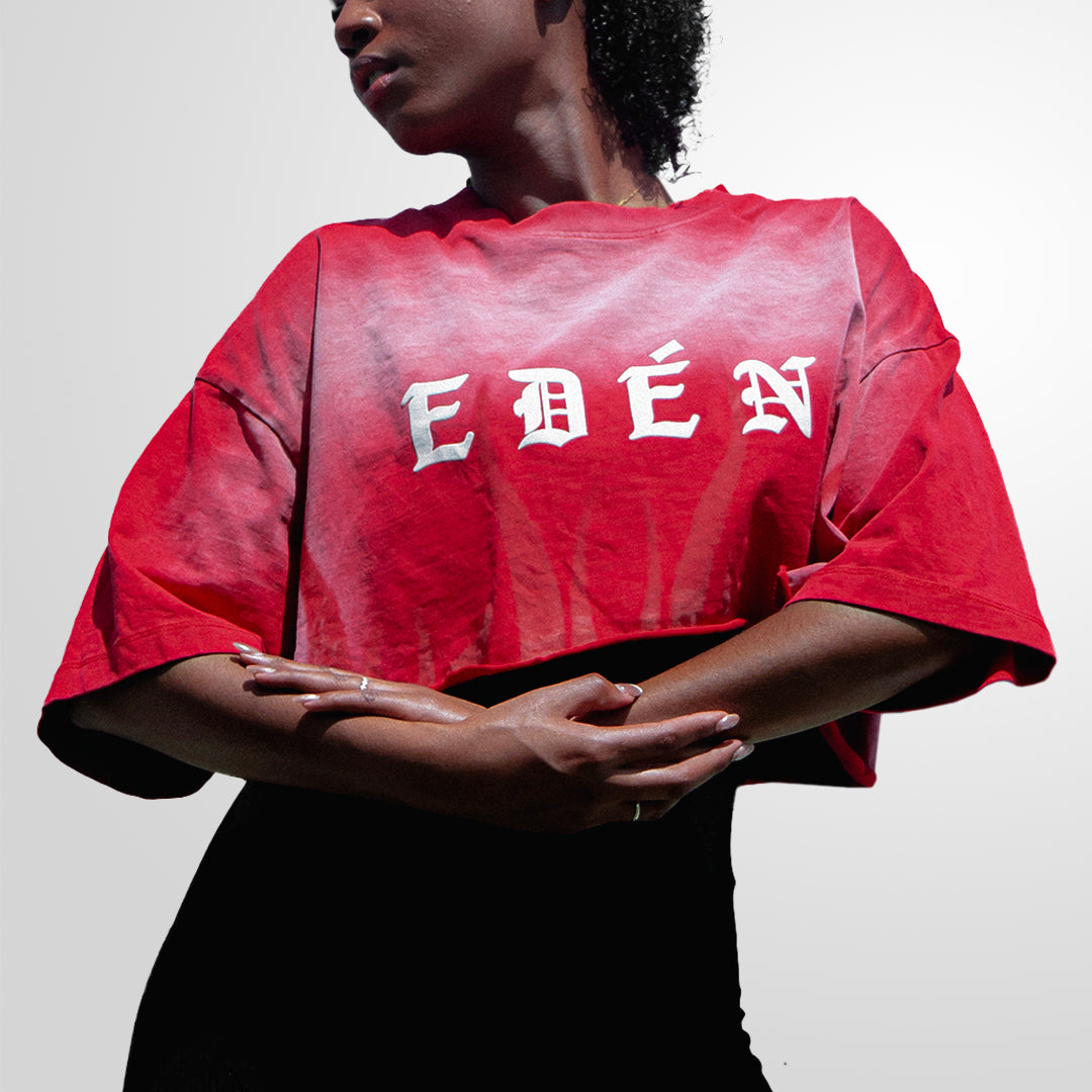 EDÉN CARMESÍ CROP-TOP (OVERSIZE)